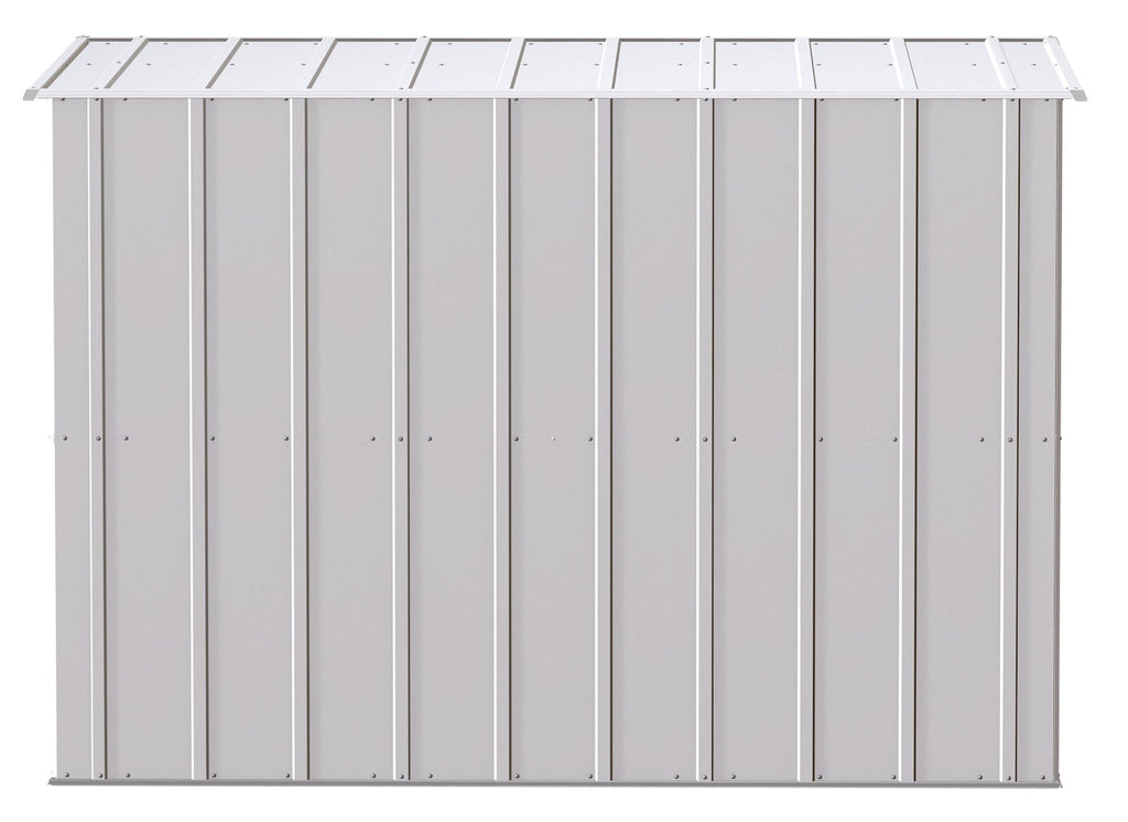Arrow Classic Galvanized Steel Storage Shed, Flute Grey, 8-ft x 4-ft