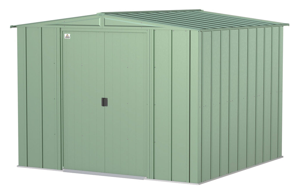 Arrow Classic Galvanized Steel Storage Shed, Sage Green, 8-ft x 8-ft