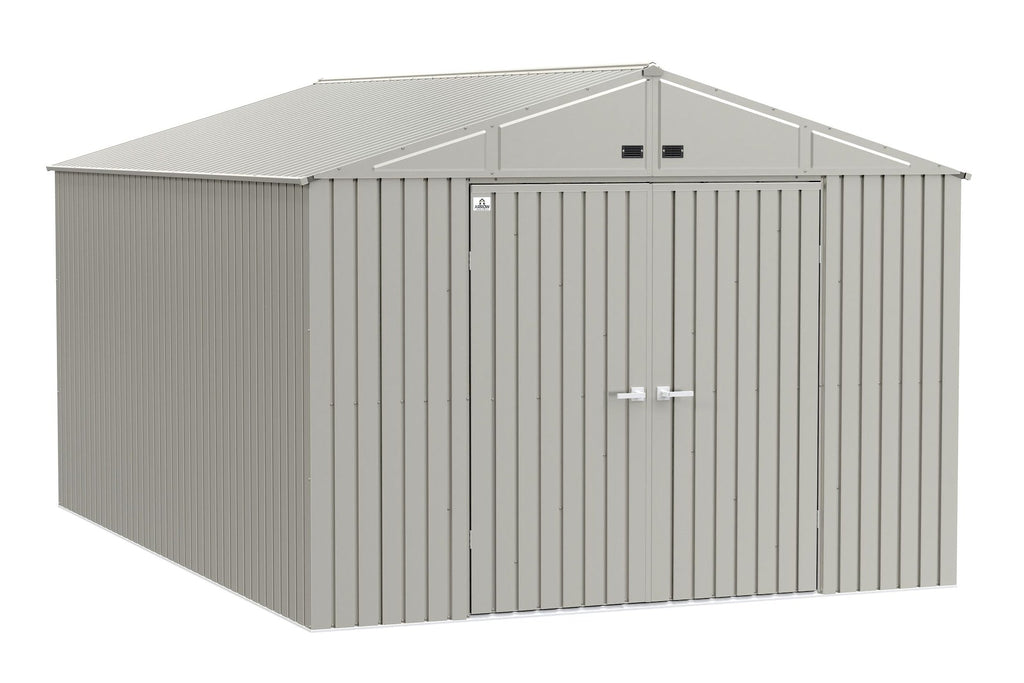 Arrow Elite 10x14-ft Cool Grey Corrosion-Resistant Steel Shed