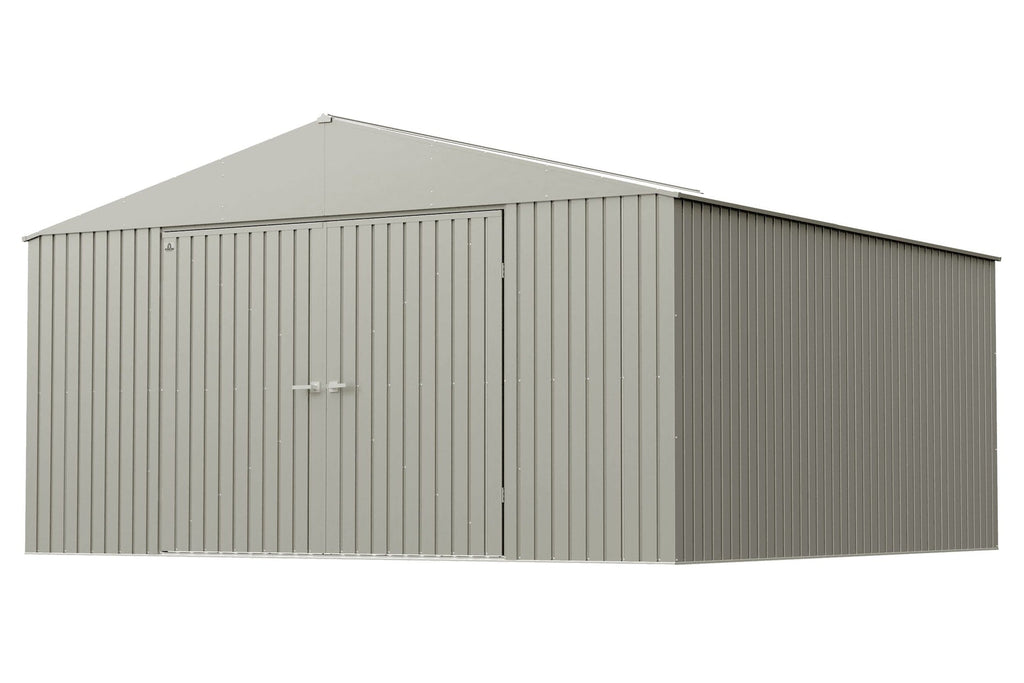 Arrow Elite 14x14-ft Cool Grey Corrosion-Resistant Steel Storage Shed
