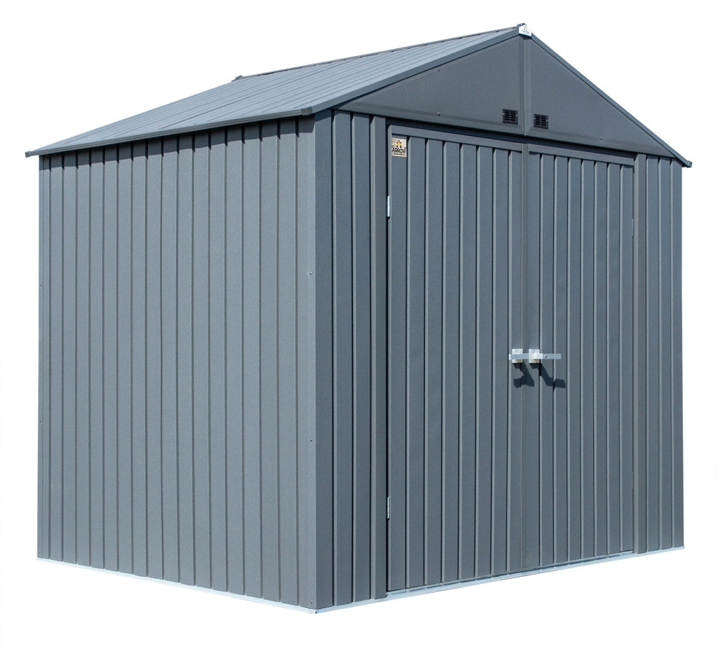 Arrow Elite Steel Storage Shed, Anthracite, 8-ft x 6-ft