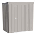 Arrow Elite Steel Storage Shed with Pent Roof, Cool Grey, 6-ft x 4-ft