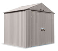 Arrow Elite Steel Storage Shed with Pent Roof, Cool Grey, 8-ft x 6-ft