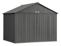 Arrow EZEE Galvanized Steel Storage Shed, Charcoal, 10-ft x 8-ft