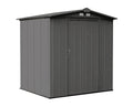 Arrow EZEE Galvanized Steel Storage Shed with Low Gable Roof, Charcoal, 6-ft x 5-ft