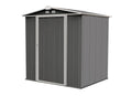 Arrow EZEE Galvanized Steel Storage Shed with Low Gable Roof, Charcoal/Cream, 6-ft x 5-ft