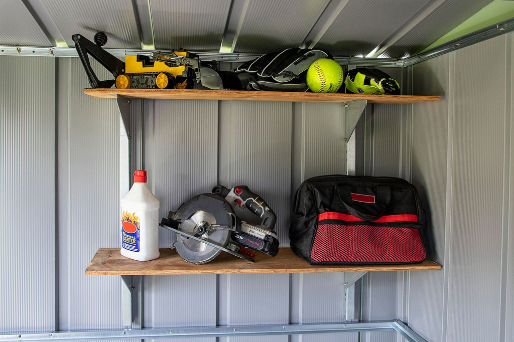 Arrow Galvanized Steel Shelf Kit with Hanger and Brackets