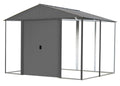 Arrow Ironwood Steel Hybrid Shed Kit, Anthracite, 10-ft x 8-ft