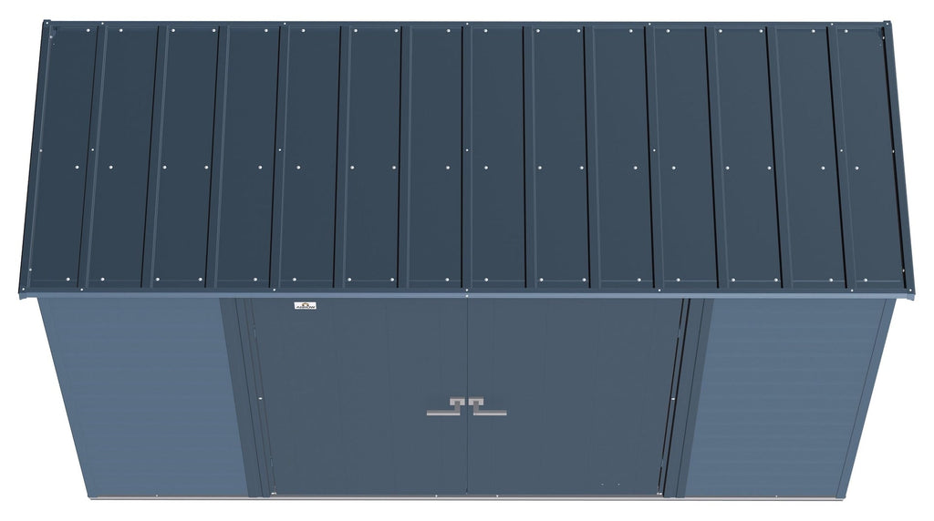 Arrow Select Galvanized Steel Storage Shed, Blue Grey, 10-ft x 4-ft