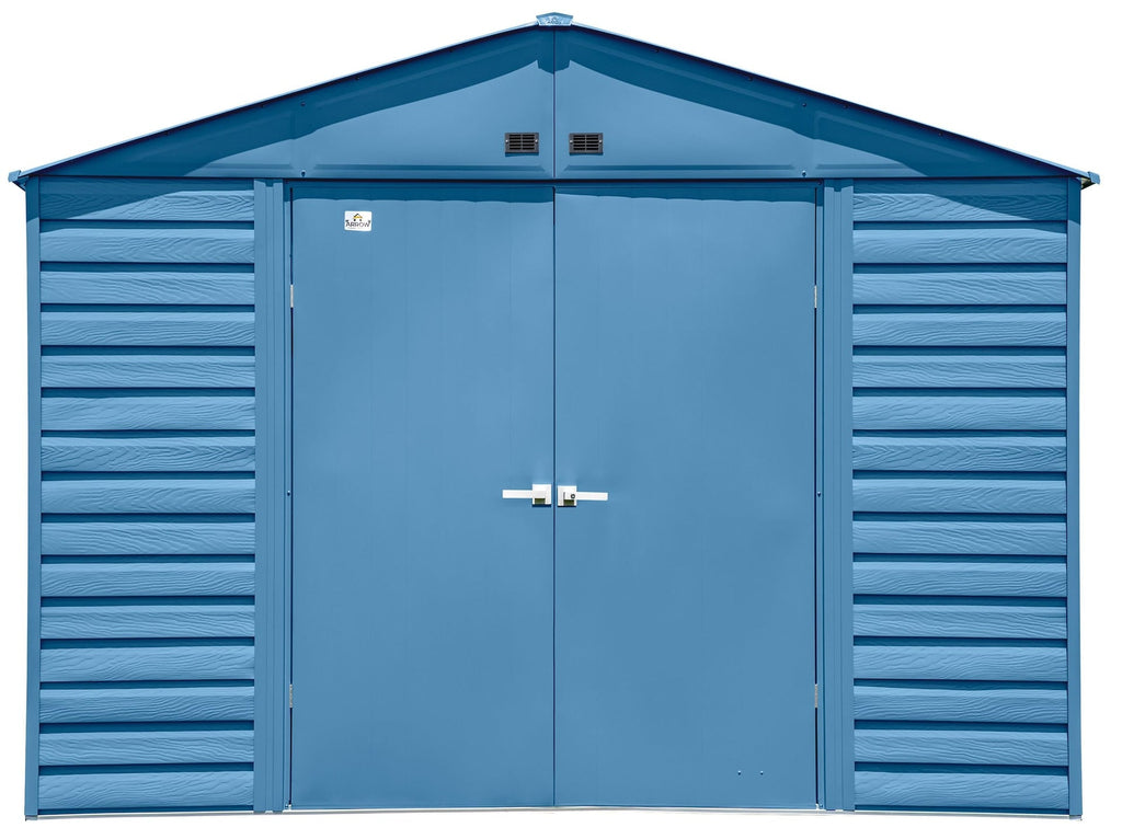 Arrow Select Galvanized Steel Storage Shed, Blue Grey, 10-ft x 8-ft