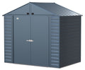 Arrow Select Galvanized Steel Storage Shed, Blue Grey, 8-ft x 6-ft