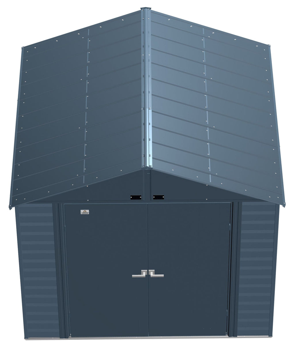 Arrow Select Galvanized Steel Storage Shed, Blue Grey, 8-ft x 8-ft