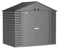 Arrow Select Galvanized Steel Storage Shed, Charcoal, 8-ft x 6-ft