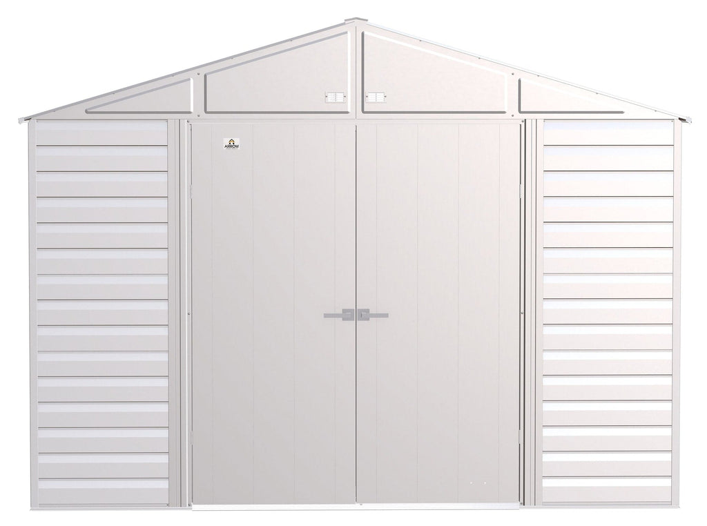 Arrow Select Galvanized Steel Storage Shed, Flute Grey, 10-ft x 12-ft