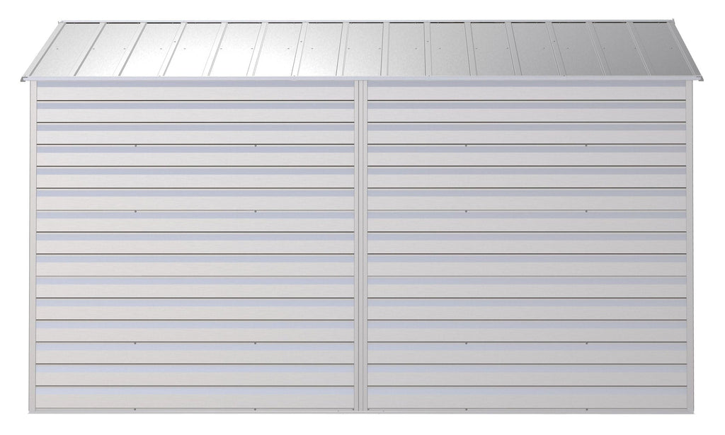 Arrow Select Galvanized Steel Storage Shed, Flute Grey, 10-ft x 12-ft