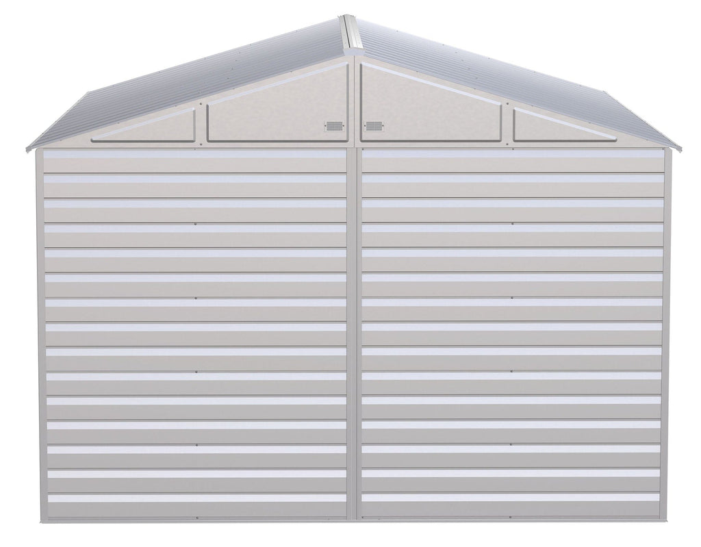 Arrow Select Galvanized Steel Storage Shed, Flute Grey, 10-ft x 12-ft