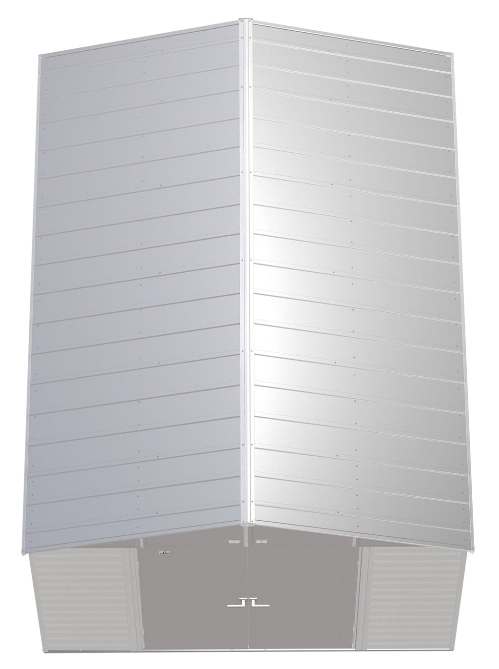 Arrow Select Galvanized Steel Storage Shed, Flute Grey, 10-ft x 14-ft