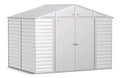 Arrow Select Galvanized Steel Storage Shed, Flute Grey, 10-ft x 8-ft