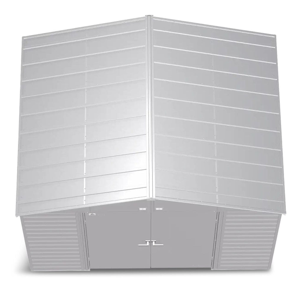 Arrow Select Galvanized Steel Storage Shed, Flute Grey, 10-ft x 8-ft