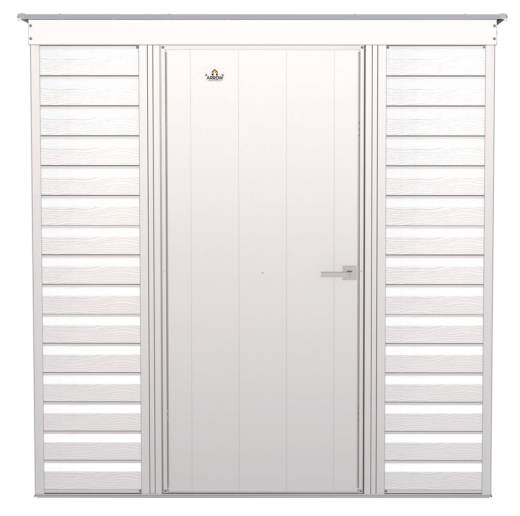 Arrow Select Galvanized Steel Storage Shed, Flute Grey, 6-ft x 4-ft