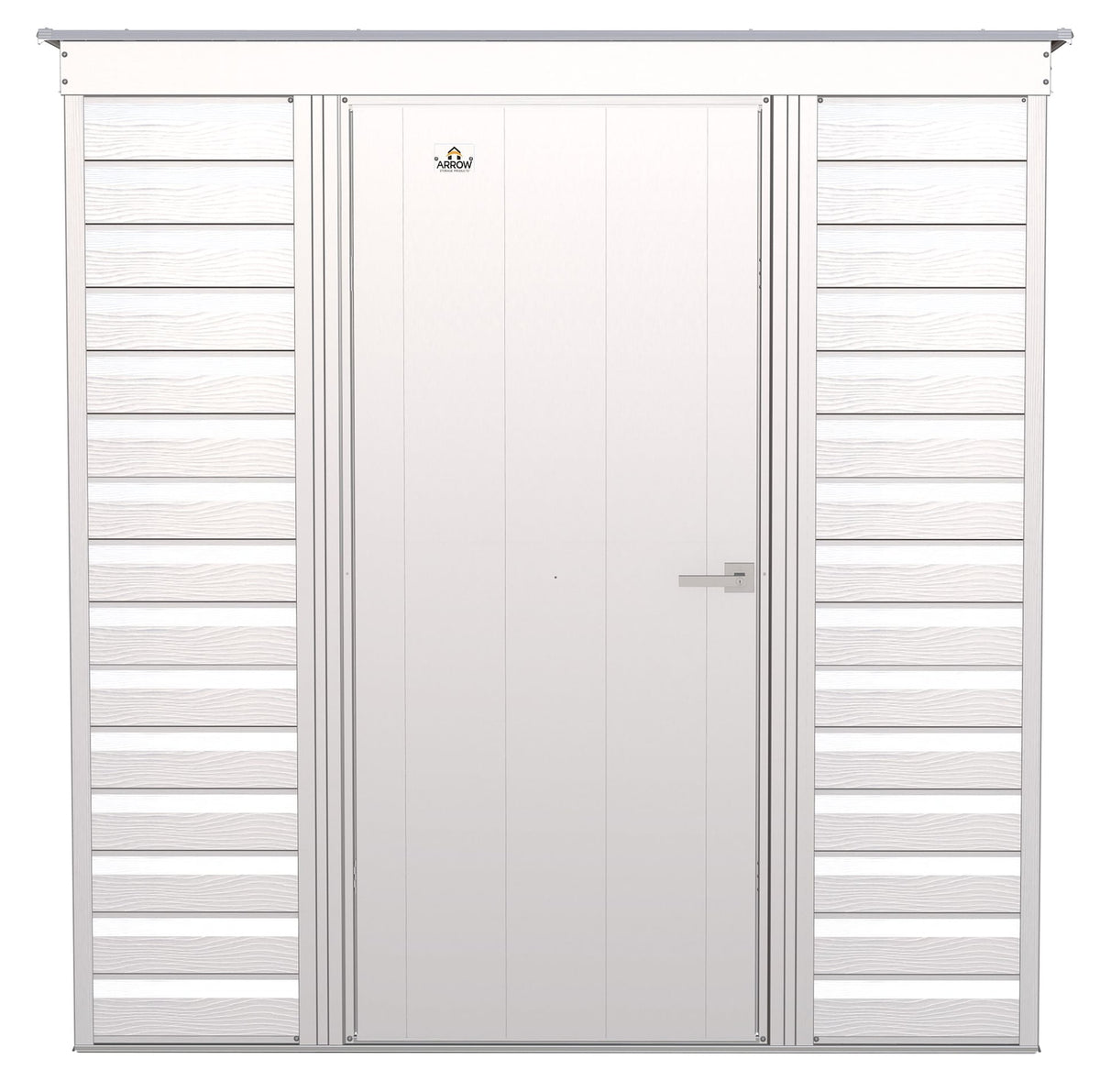 Arrow Select Galvanized Steel Storage Shed, Flute Grey, 6-ft x 4-ft