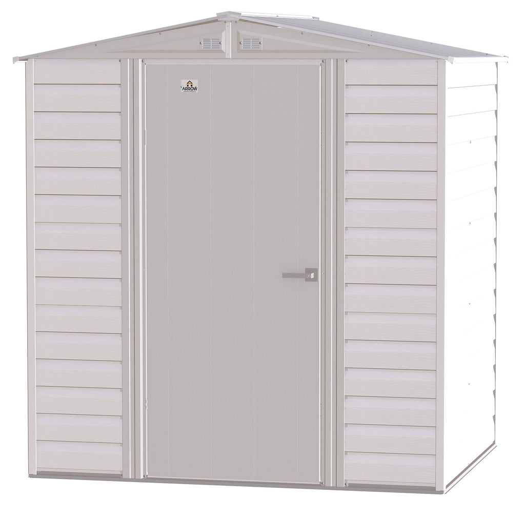 Arrow Select Galvanized Steel Storage Shed, Flute Grey, 6-ft x 5-ft