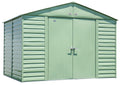 Arrow Select Galvanized Steel Storage Shed, Sage Green, 10-ft x 8-ft