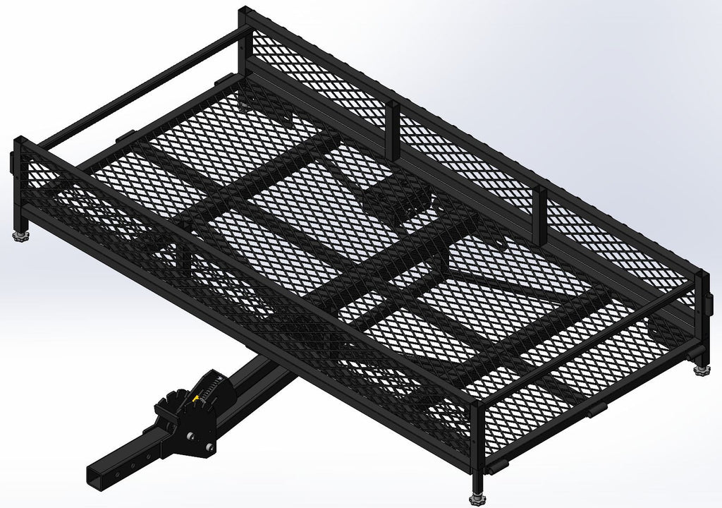 Black Bulldog Hitch Mount Adjustable Height Cargo Carrier