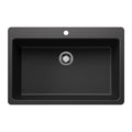 Blanco Liven SILGRANIT 33-in Super Single Dual Mount Kitchen Sink, Anthracite