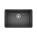 Blanco Precis SILGRANIT 27-in Single Bowl Undermount Kitchen Sink, Anthracite