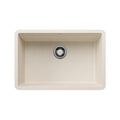 Blanco Precis SILGRANIT 27-in Single Bowl Undermount Kitchen Sink, Soft White