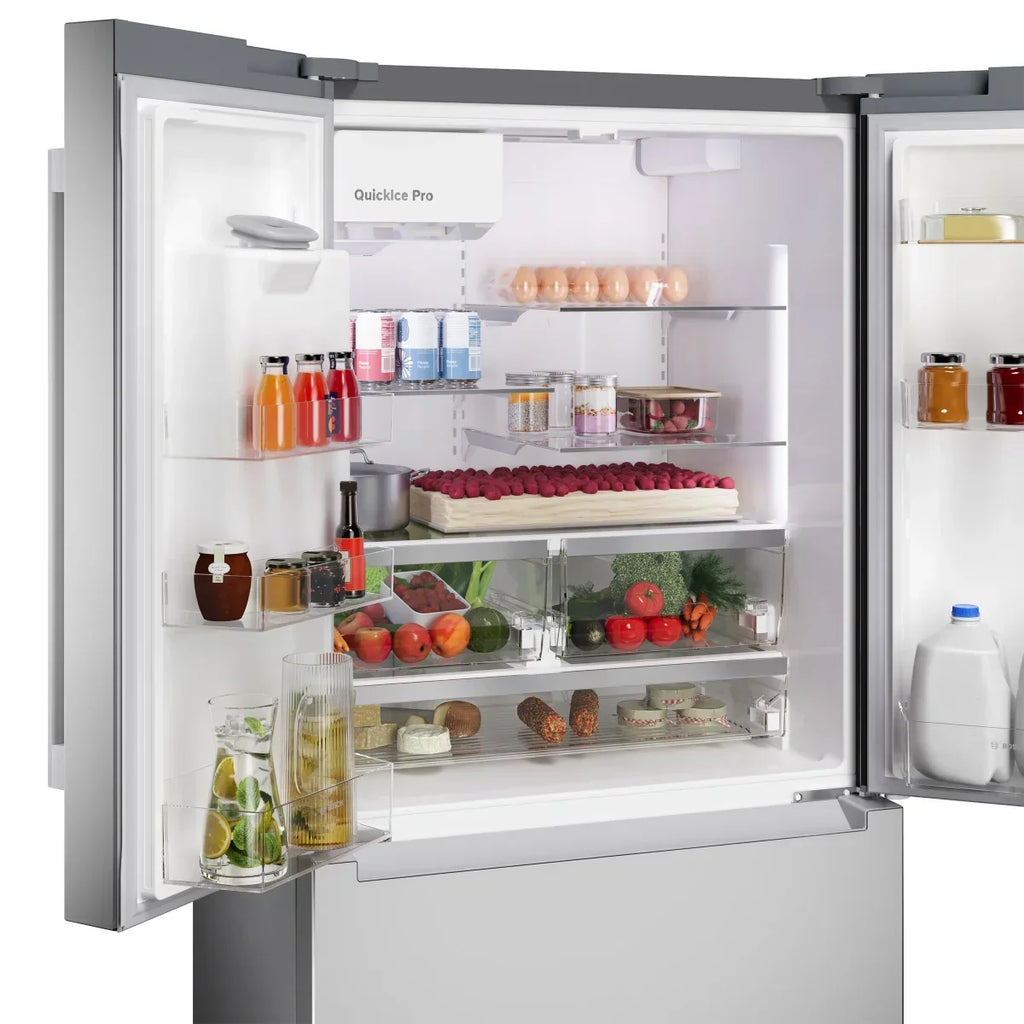 Bosch 300 Series 36 in. 26 cu.ft. Stainless Steel Standard Depth French Door Refrigerator With External Water and Ice Dispenser