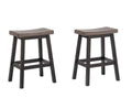 Brassex Arnold Oak/Dark Grey Counter/Bar Stool with Back Rest, 2-pc