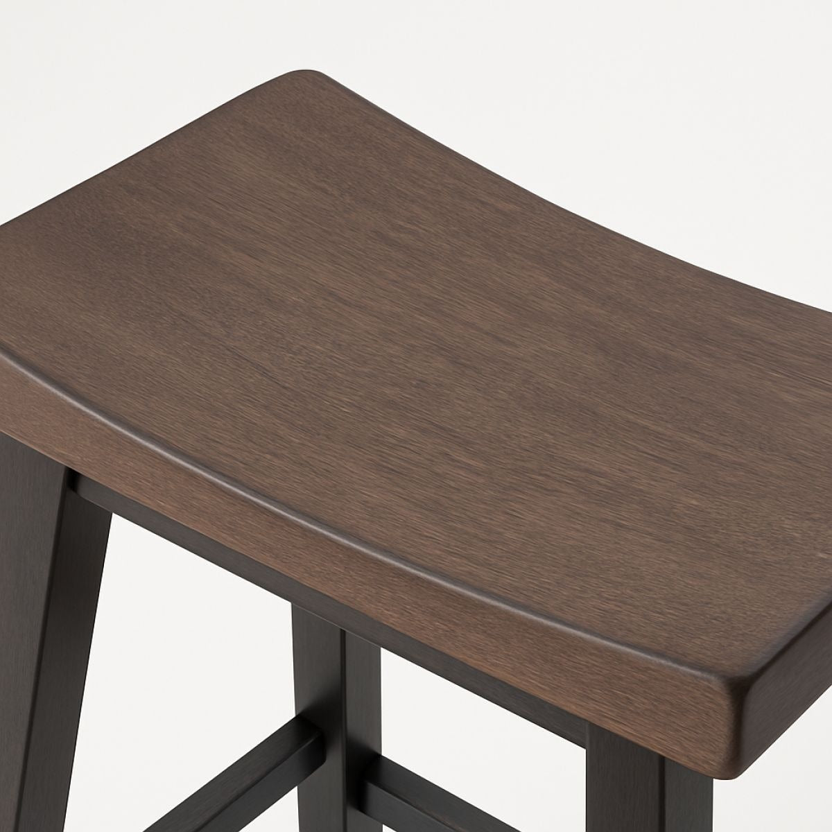 Brassex Arnold Oak/Dark Grey Counter/Bar Stool with Back Rest, 2-pc