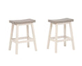 Brassex Asher Grey/White Backless Counter/Bar Stool, 2-pc