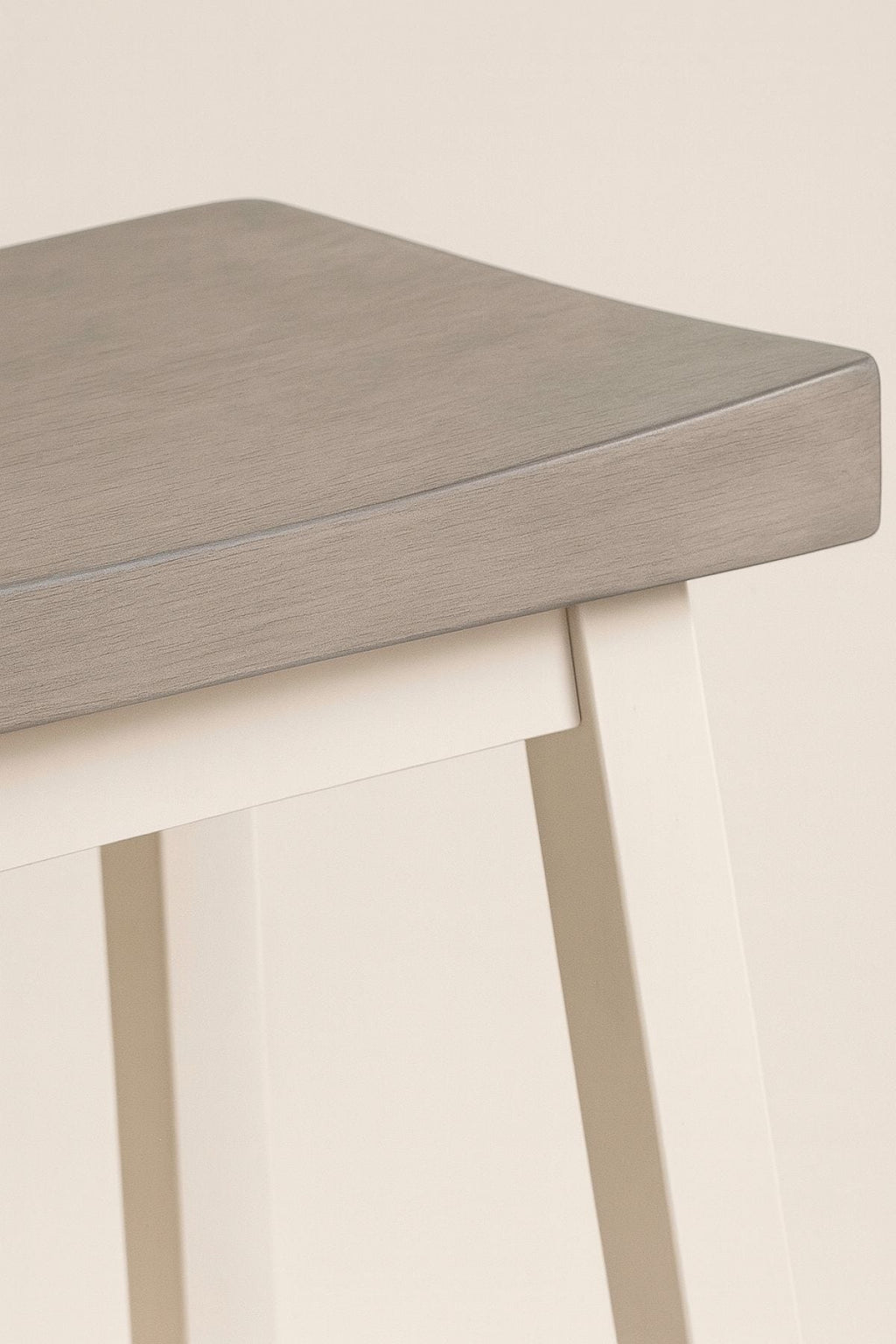 Brassex Asher Grey/White Backless Counter/Bar Stool, 2-pc