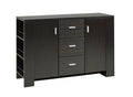 Brassex Ashton Freestanding Dining Buffet/Server with Storage, Dark Cherry