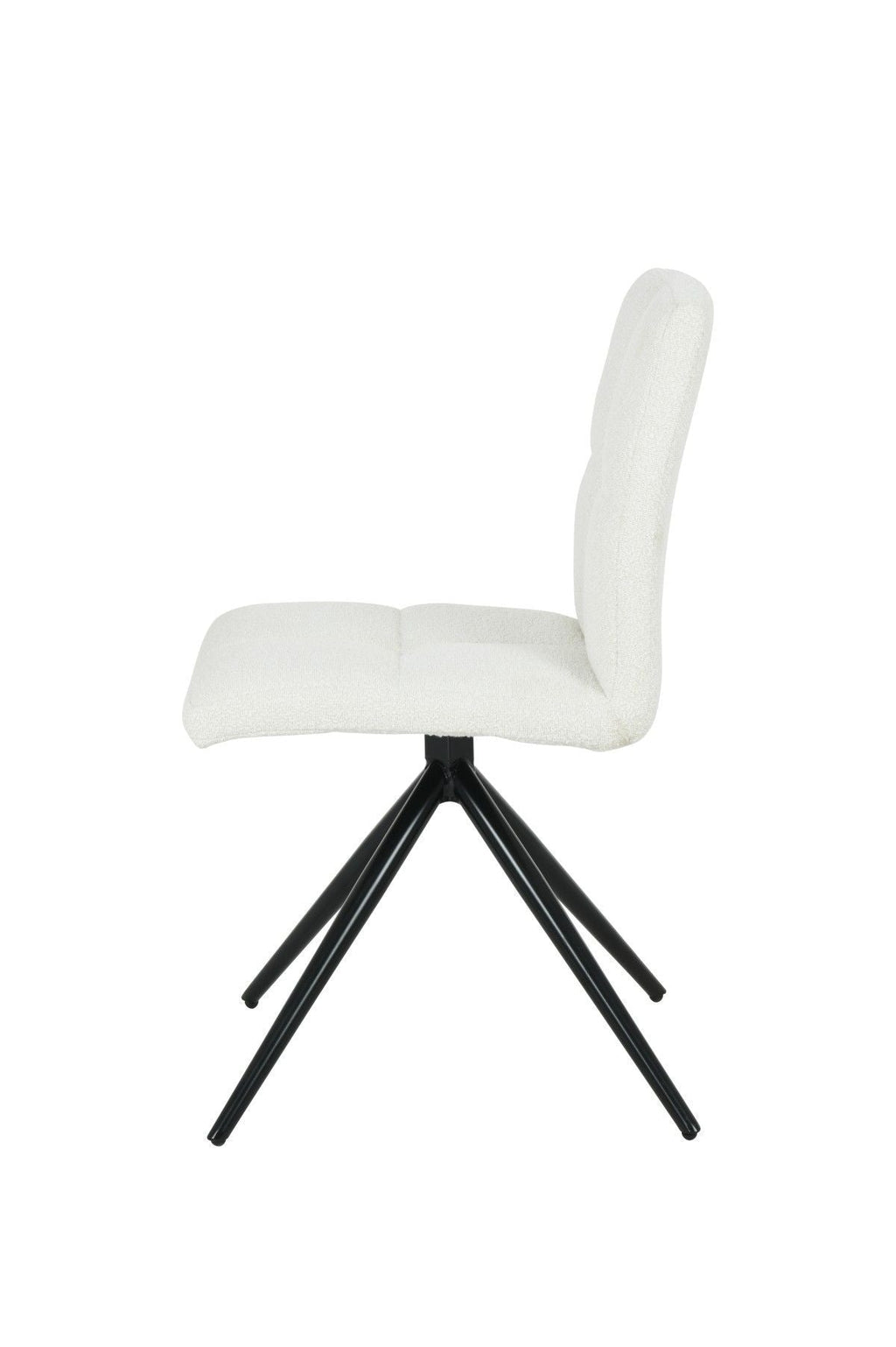 Brassex Ethan White Fabric Upholstered Armless Dining Chair, 2-pc