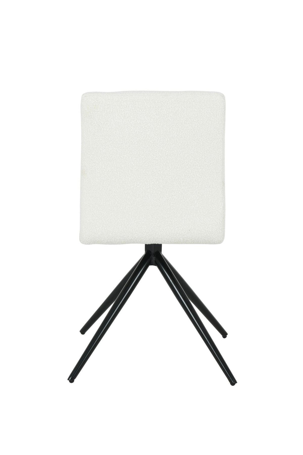 Brassex Ethan White Fabric Upholstered Armless Dining Chair, 2-pc