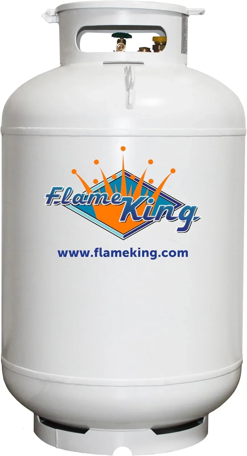Flame King 420LB ASME Vertical Propane Tank, White