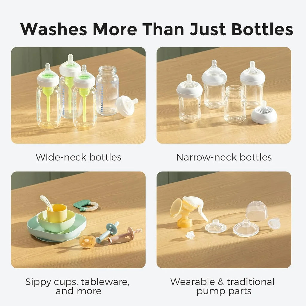 Baby Bottle Washer, Sterilizer & Dryer - All-in-One Cleaning Machine for Bottles, Pump Parts & Baby Essentials - Time-Saving & Effortless Care
