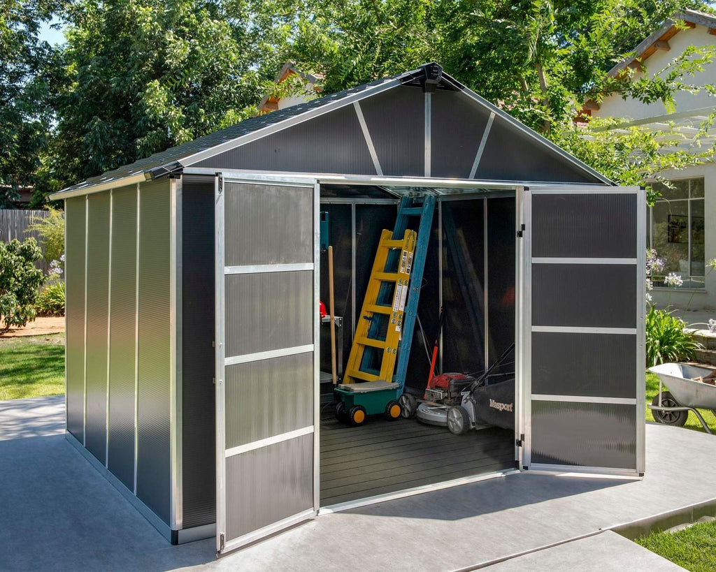 CANOPIA Multi-Function Polycarbonate Yukon Shed, 11x9-ft