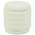 Canvas Belville Ottoman, Creme