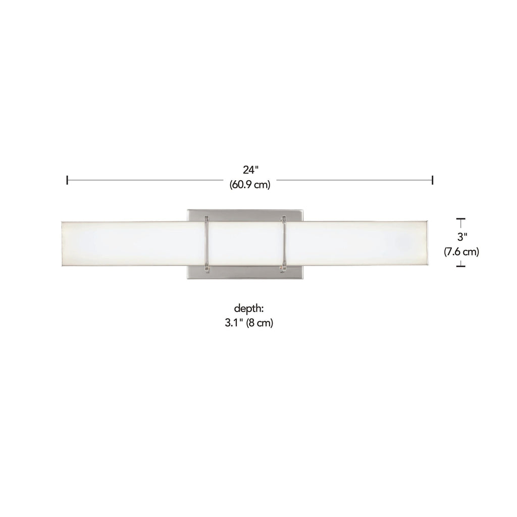 CANVAS Byrne LED Vanity Light Fixture, Polished Nickel