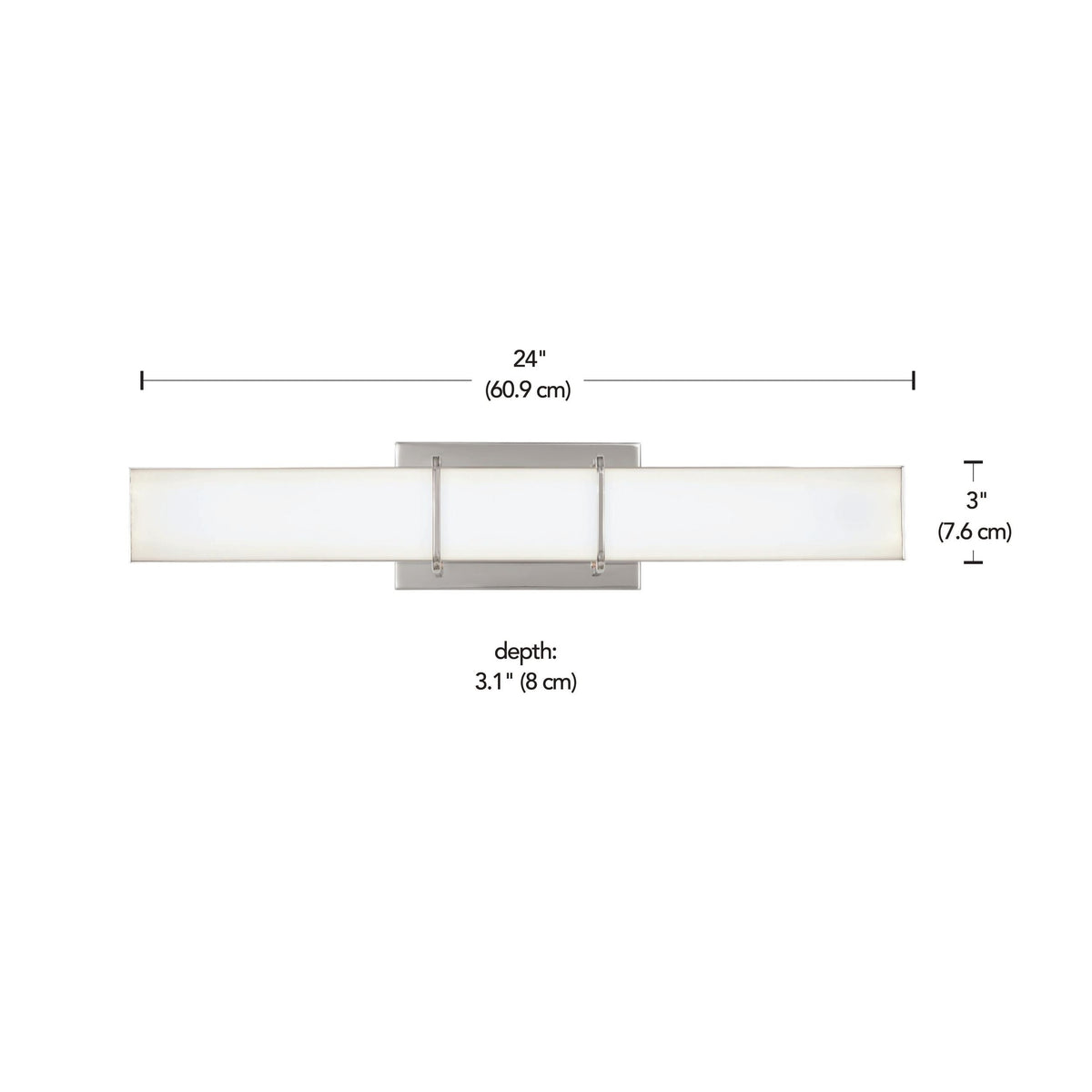 CANVAS Byrne LED Vanity Light Fixture, Polished Nickel
