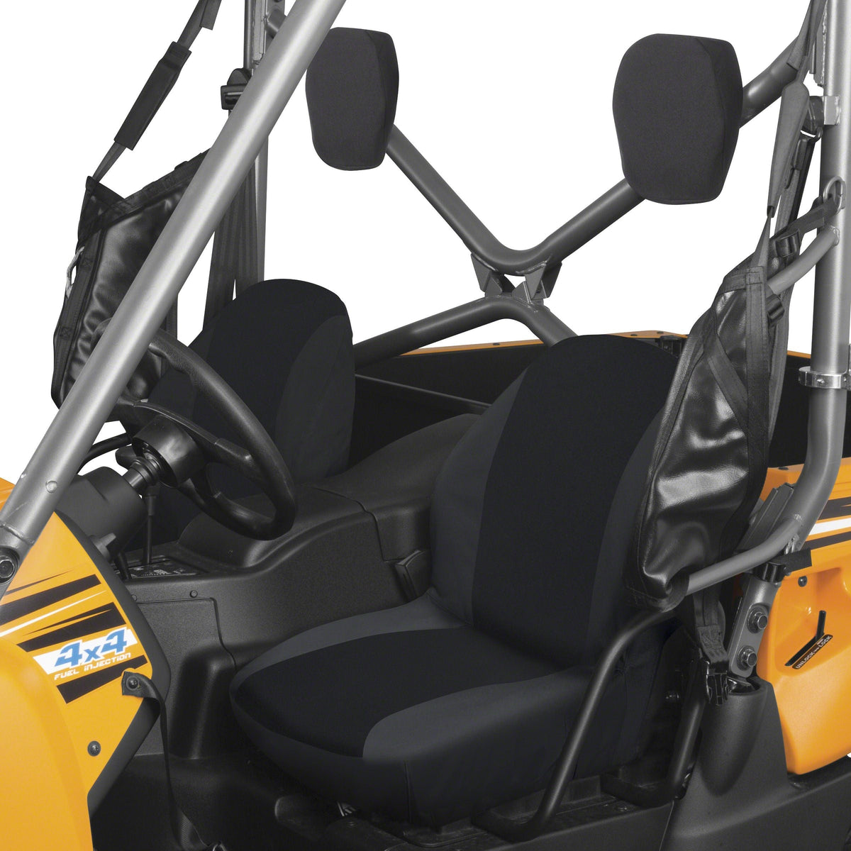 Classic Accessories QuadGear UTV Bucket Seat Covers, Fits Yamaha Rhino (2015 Models & Older), Black