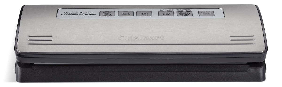 Cuisinart One-Touch Vacuum Sealer, Stainless Steel, Black