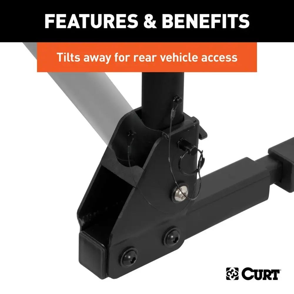 CURT 18030 2-Bike To 4-Bike Two Arm Hitch Mount Bike Rack, Fits 1-1/4, 2-in Receiver, Black