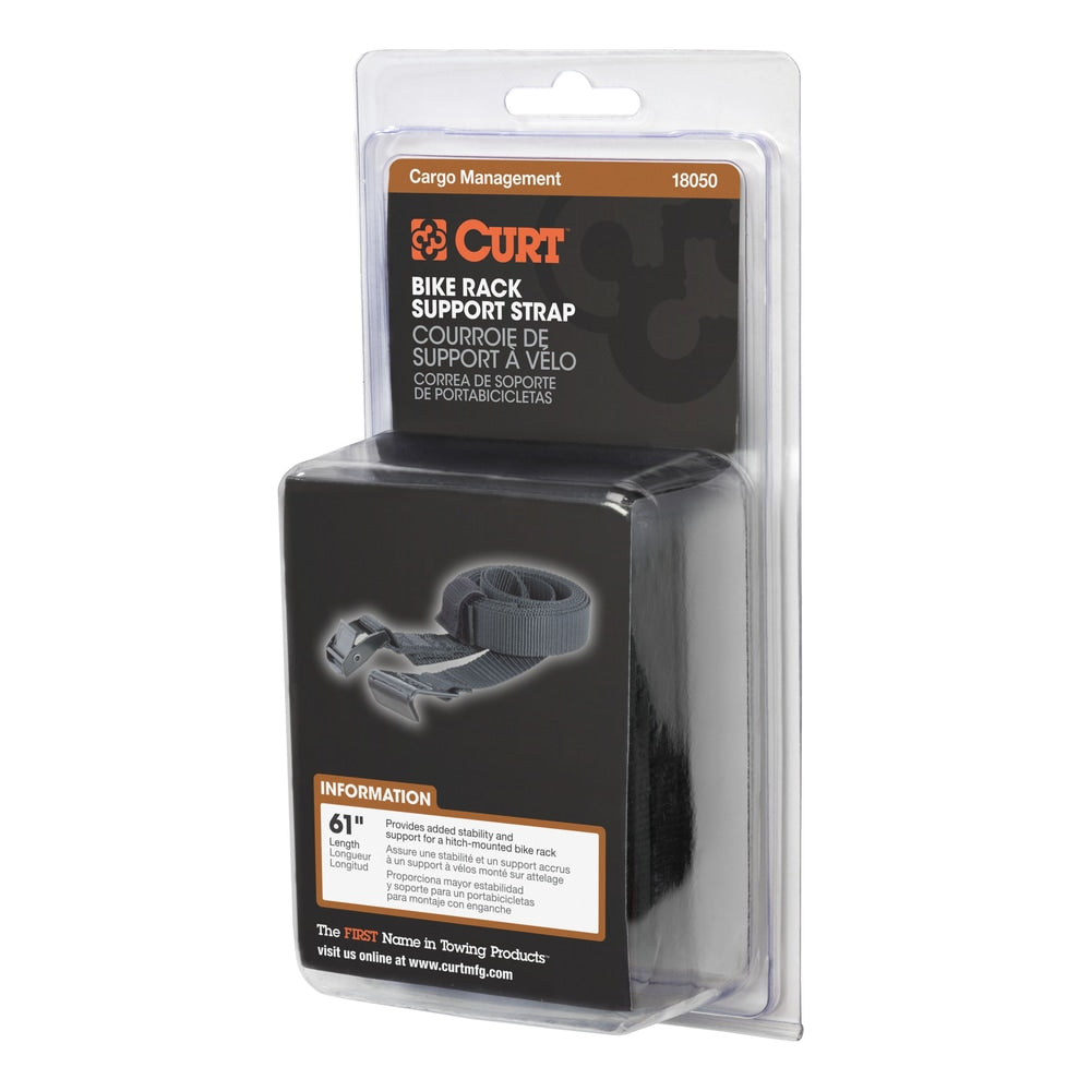 CURT 18050 Support Strap Stabilizer For Hitch-Mounted Bike Rack, 61-in, Black