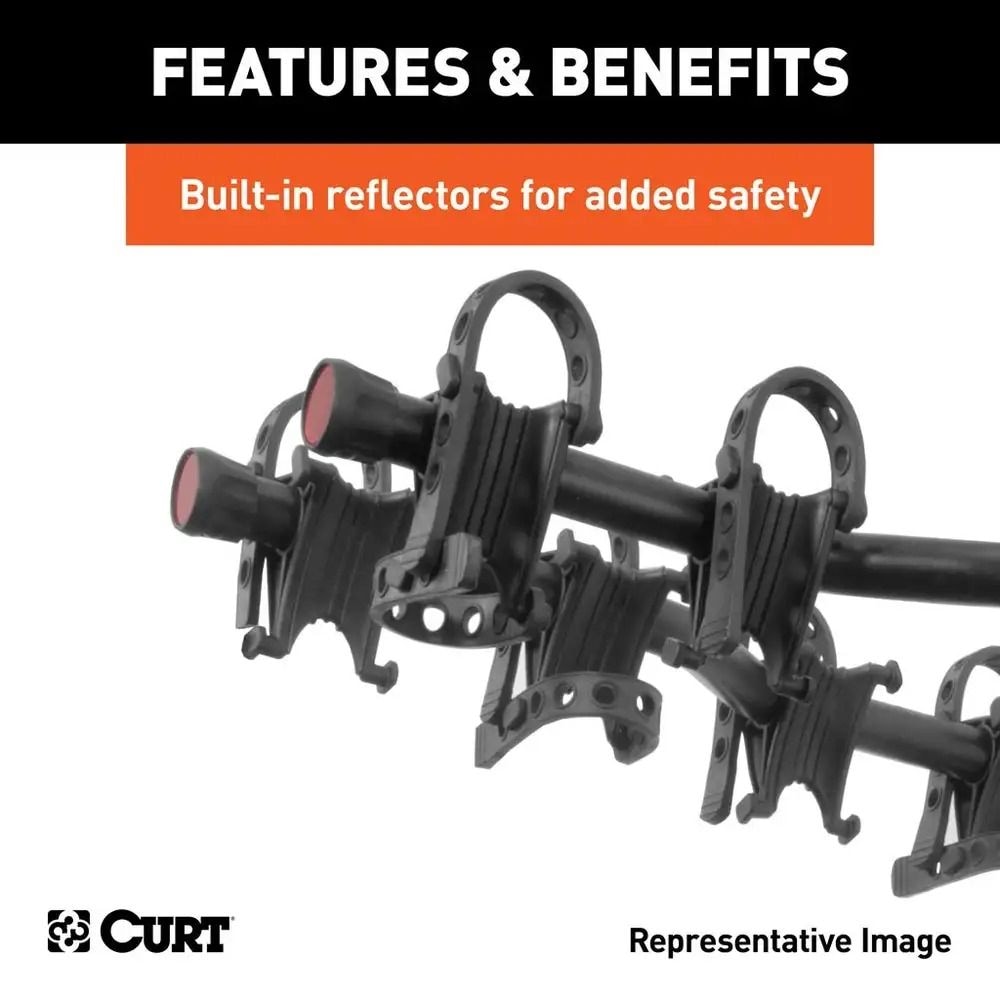 CURT 18065 Premium 5-Bike Two Arm Hitch Mount Bike Rack, Fits 2-in Receiver, Black